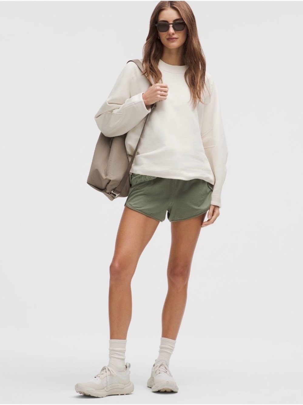 lululemon Olive Green Athletic Shorts with Elastic Waistband - Picture 6 of 13